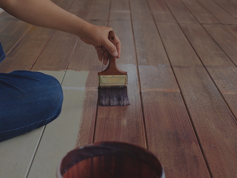 deck staining project